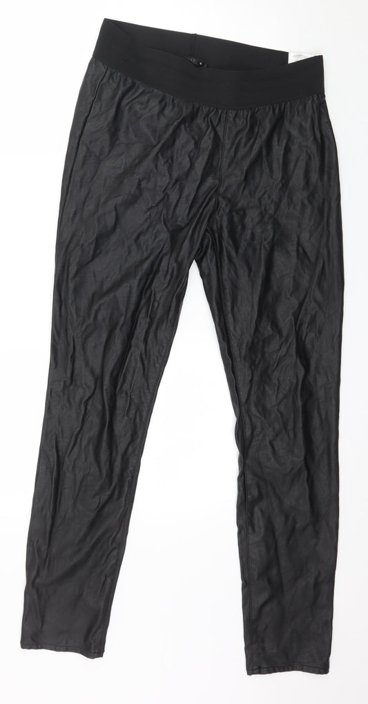 Additional front view of Only women’s black trousers, size XL, 29-inch leg