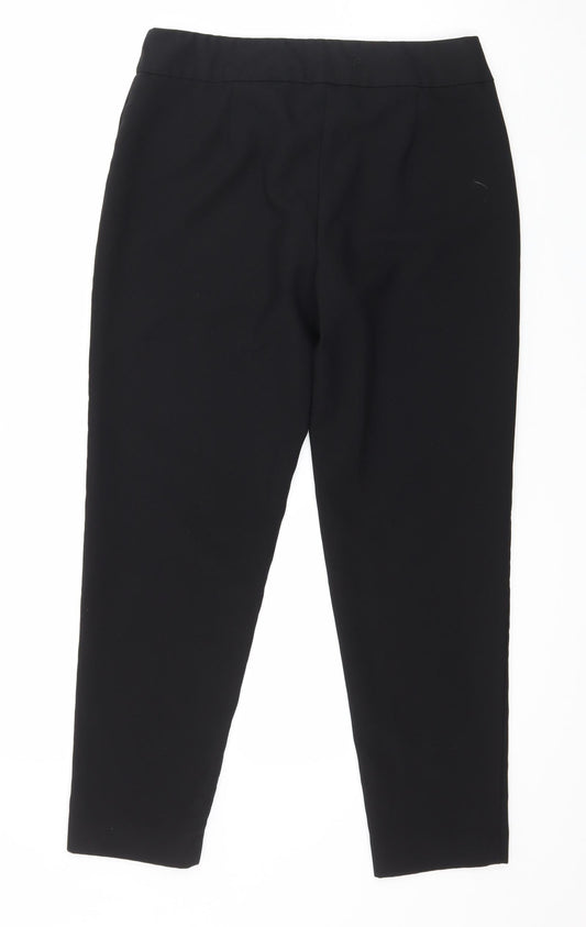Womens UK Size 30 in Preworn Regular Fit Black Trousers