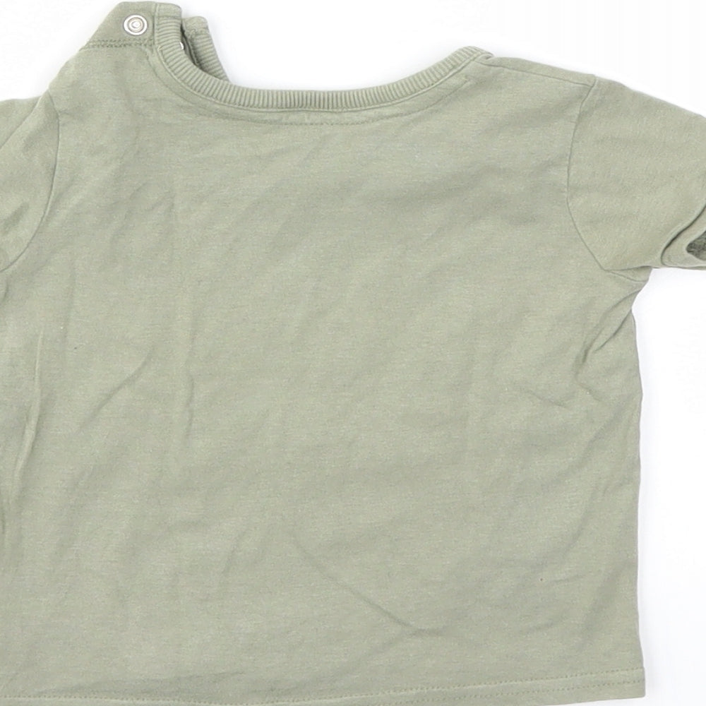 George Boys Green Animal Print Basic T-Shirt Size 3-6 Months
