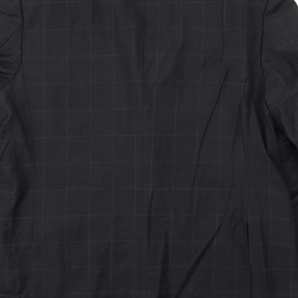 Mens UK Size 46 Preworn Regular Black Suit Jacket