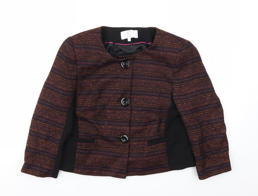 Country Casuals Womens Purple Jacket Blazer Size 10