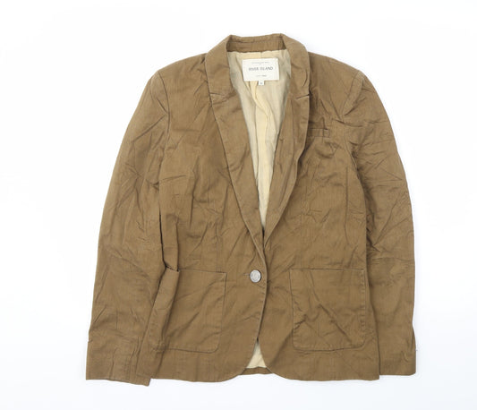 Womens UK Size 10 River Island Regular Beige Blazer
