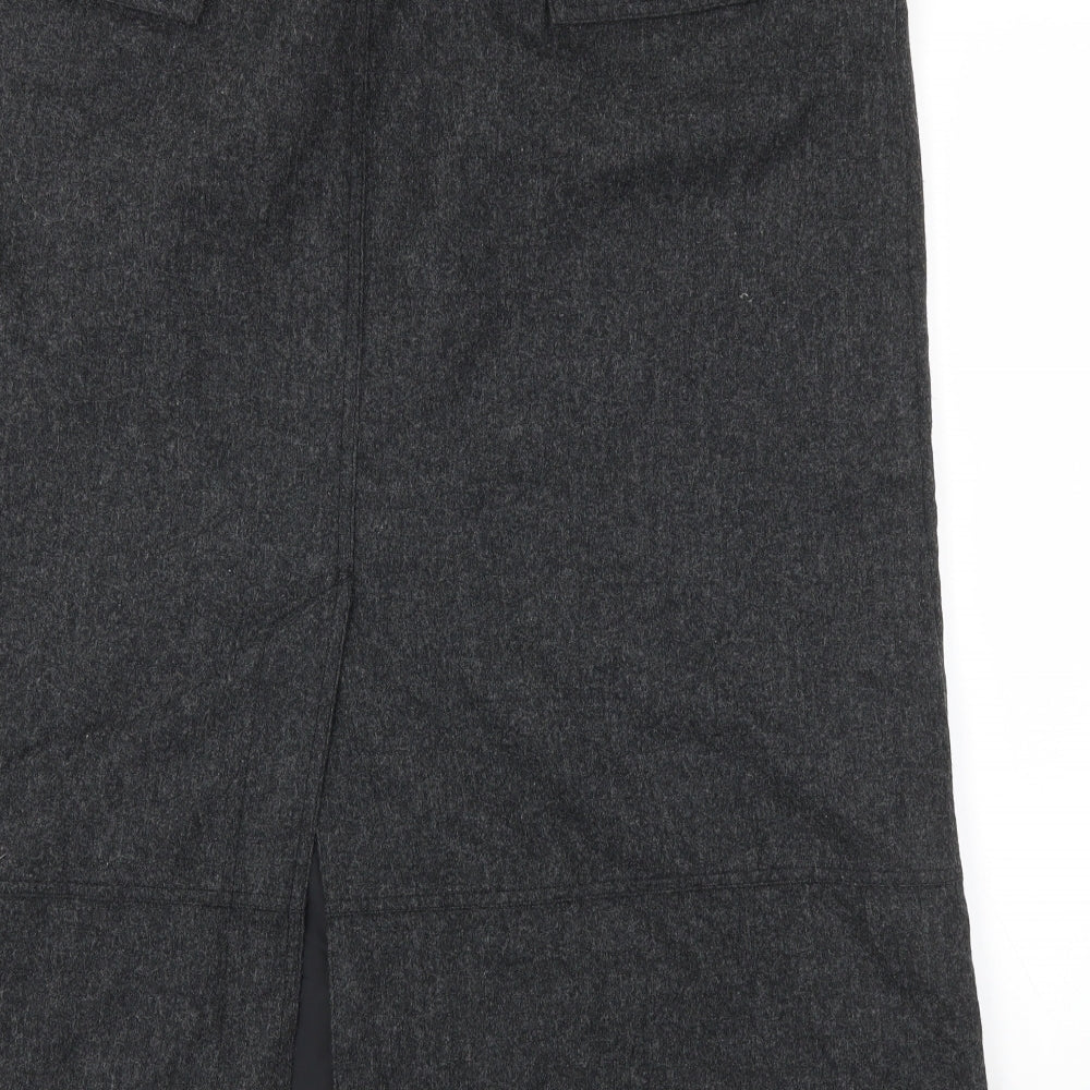 M&S Womens Grey A-Line Skirt Size 38