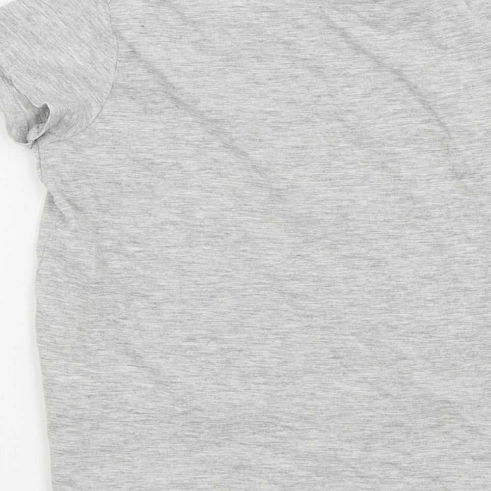 pep&co Girls Grey Colourblock Basic T-Shirt Size 6-7 Years