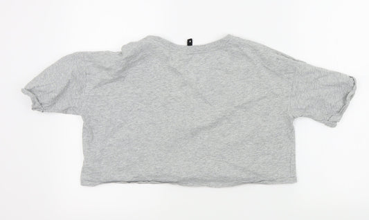 Womens UK Size S H&M Grey Basic T-Shirt
