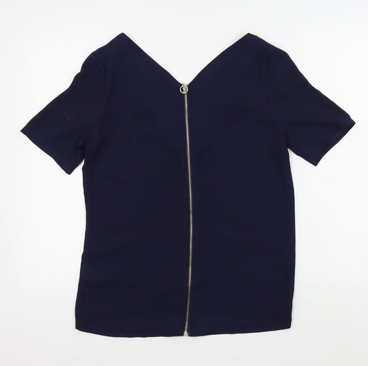 Primark Womens Blue Colourblock Basic Blouse Size 8