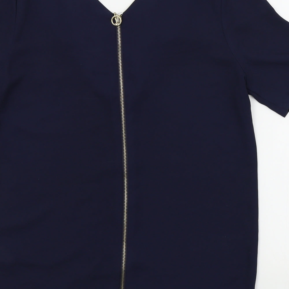 Primark Womens Blue Colourblock Basic Blouse Size 8