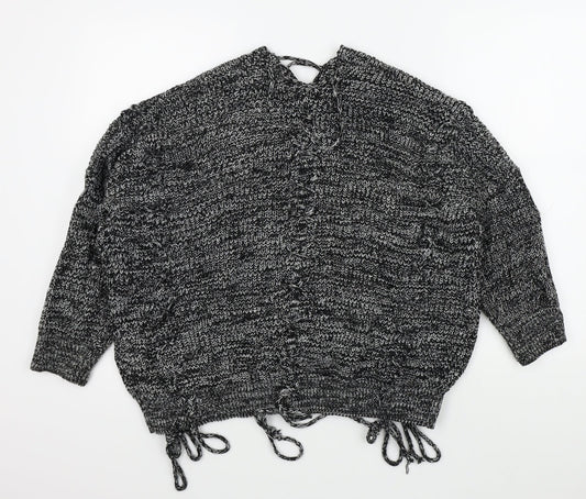 Glamorous Womens Black Pullover Jumper Size 10