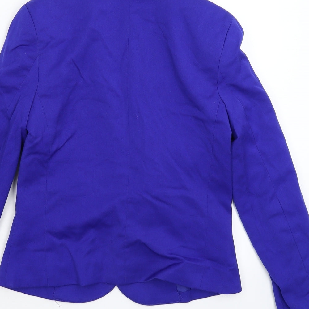 Divided Womens Blue Jacket Suit Jacket Size 8