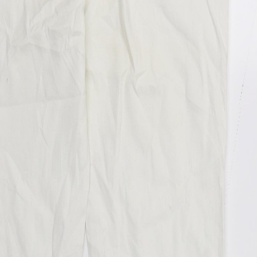 Womens UK Size Sunbird Regular Fit Straight White Jeans