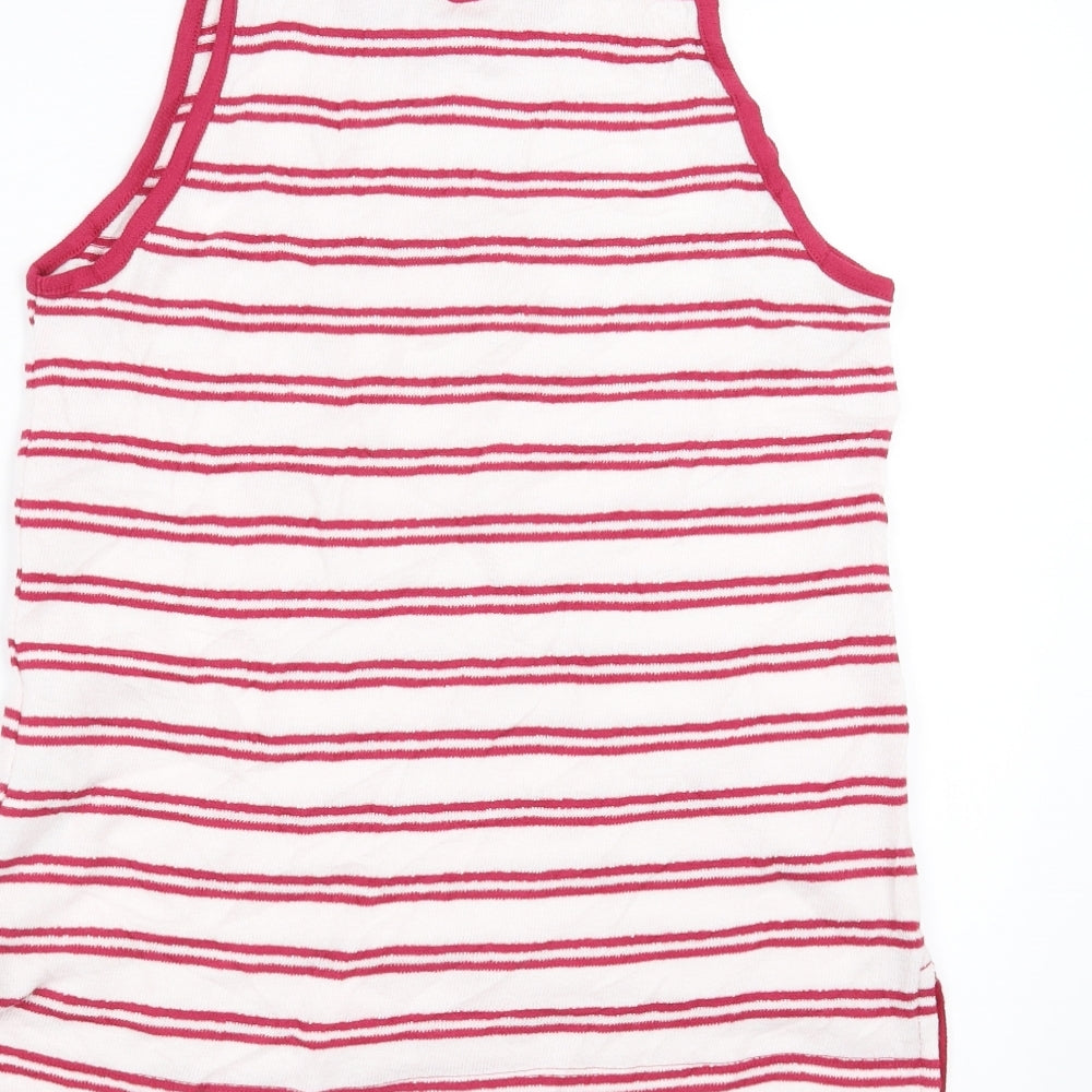 Marks and Spencer Womens Pink Striped Basic Tank Size 10
