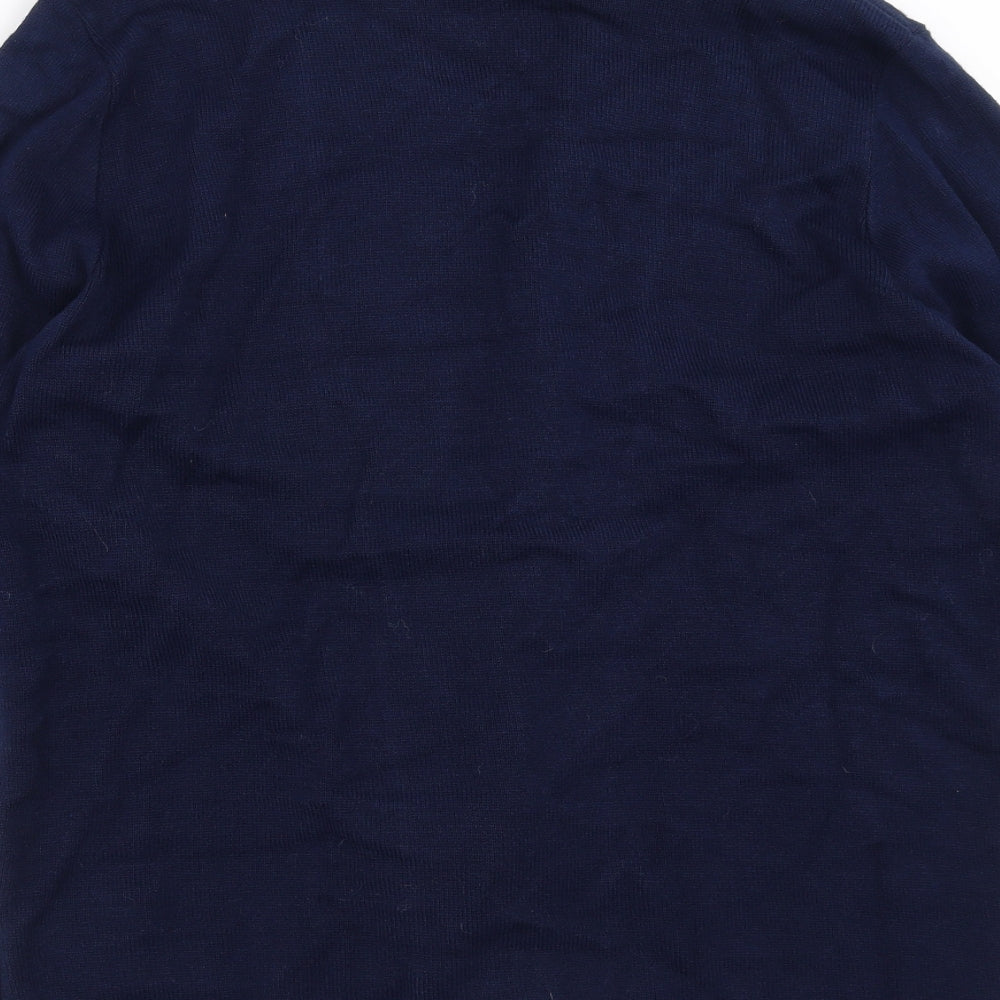 Womens UK Size L Monique Blue Cardigan Jumper