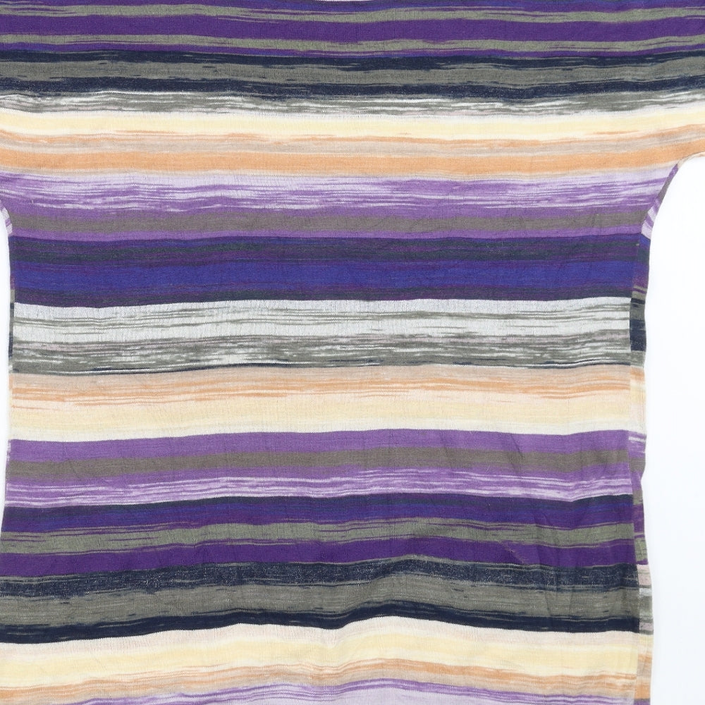 Monsoon Womens Multicoloured Striped Knit Jumper Dress Size M