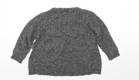 Womens UK Size 10 Topshop Grey Pullover Jumper