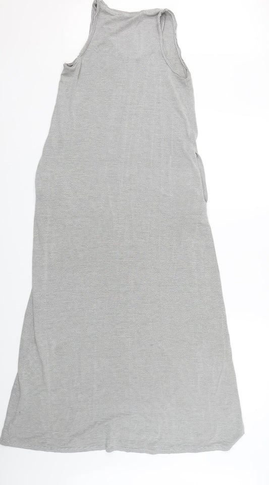 Trafaluc Womens Black Striped Tank Dress Size L