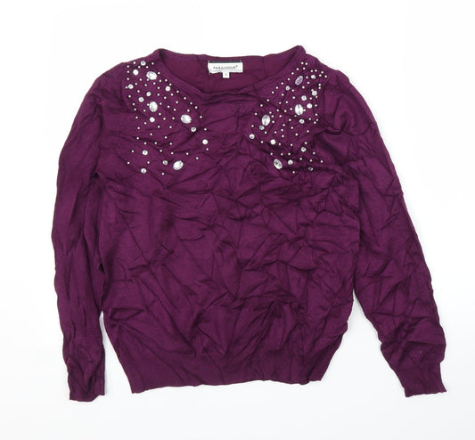 Womens UK Size S Paramour Purple Pullover Jumper