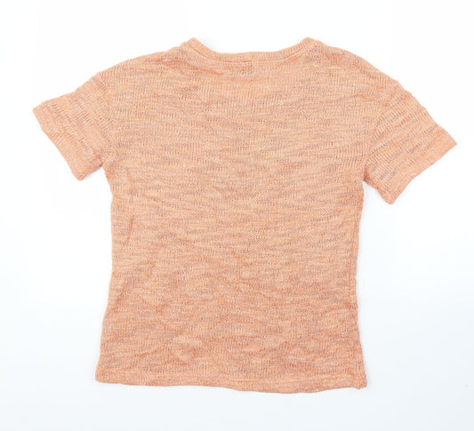 F&F Womens Orange Basic T-Shirt Size S