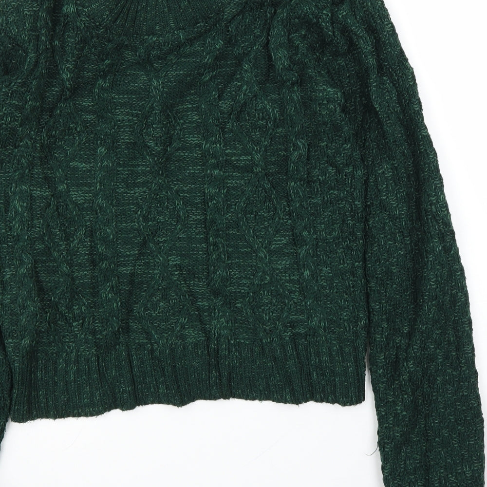 Womens UK Size S Missguided Green Pullover Jumper