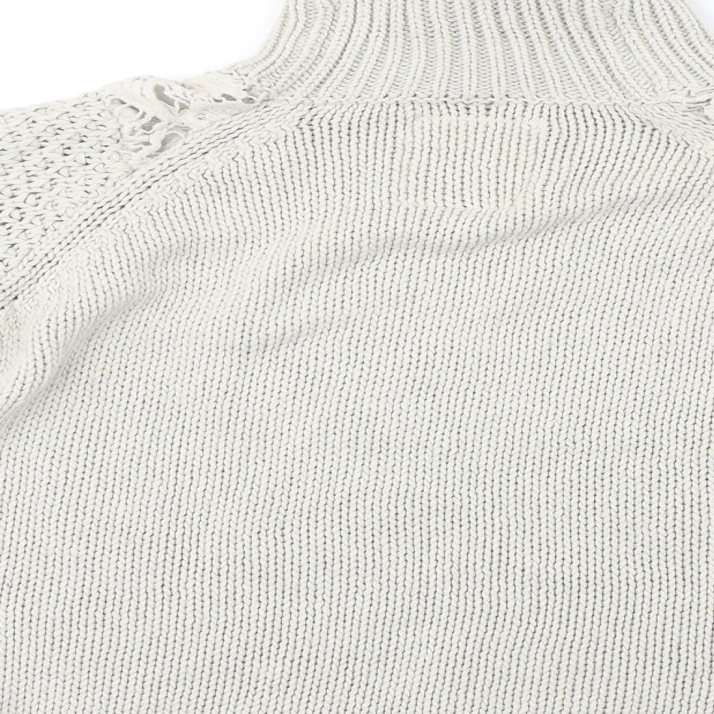 Womens UK Size M Preworn Beige Pullover Jumper