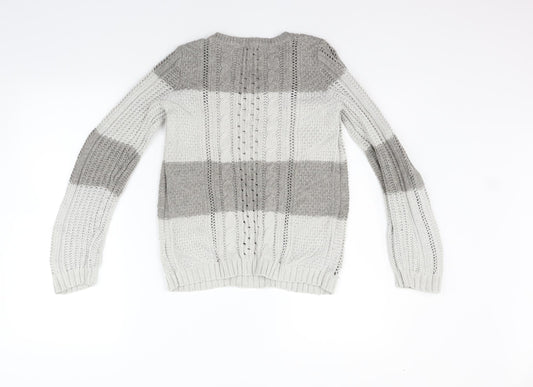 Gap Womens Beige Striped Pullover Jumper Size S