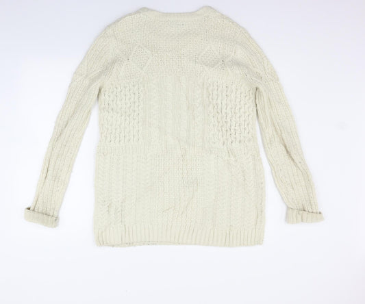 Womens UK Size 8 Topshop Beige Pullover Jumper