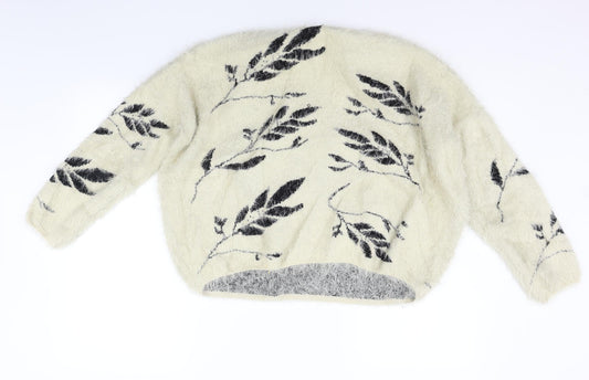 Womens UK Size L QED London Beige Pullover Jumper