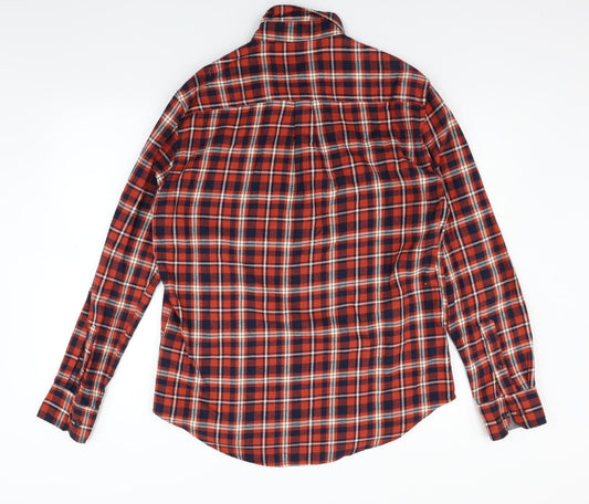 Avenue Mens Red Check Button-Up Size M