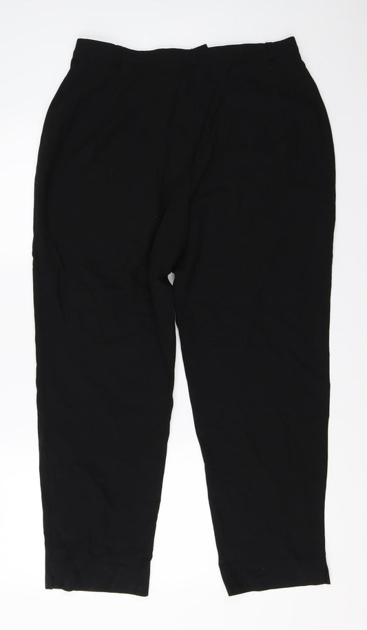 Womens UK Size 10 Marks and Spencer Regular Fit Black Trousers