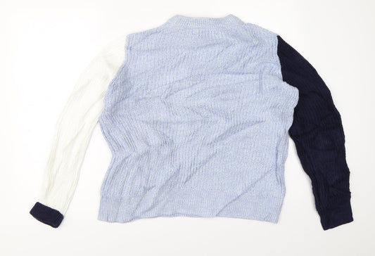 Womens UK Size M Marks and Spencer Blue Pullover Jumper