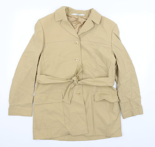 St Michael Womens Beige Jacket Blazer Size 14