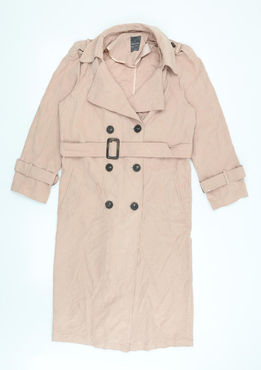 Primark Womens Pink Overcoat Coat Size 4