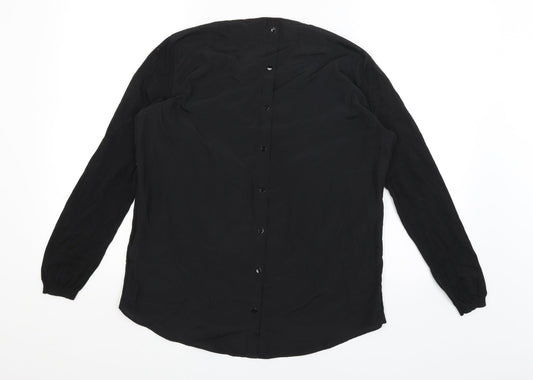 Womens UK Size S Espirit Black Basic Blouse