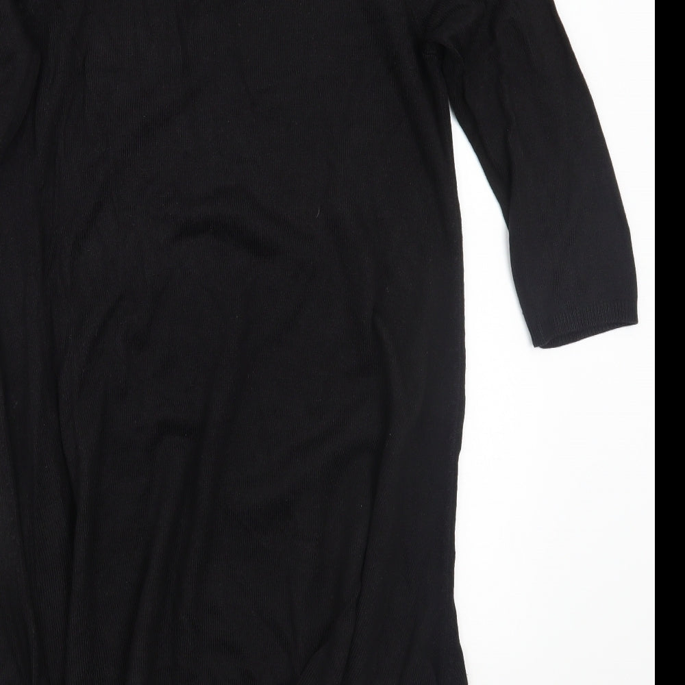 Papaya Womens Black Basic T-Shirt Size 8