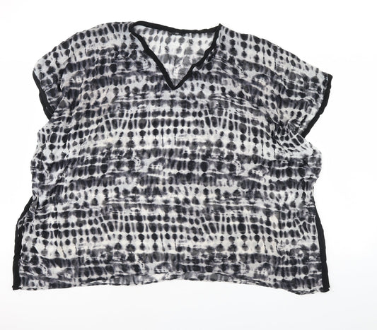 Womens UK Size L F&F Black Basic Blouse