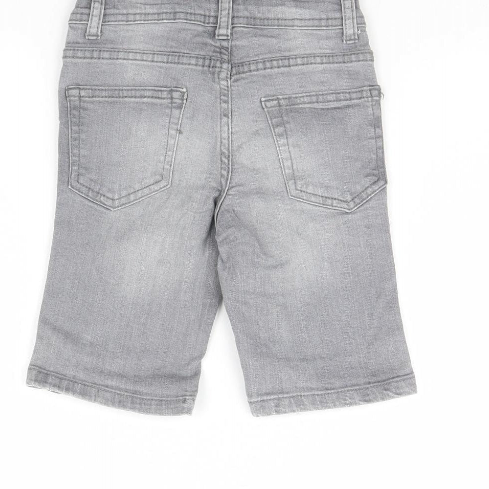 Denim & Co. Boys Grey Denim Chino Shorts Size 5 Years