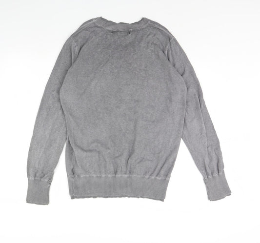 Label Lab Mens Grey Pullover Jumper Size L
