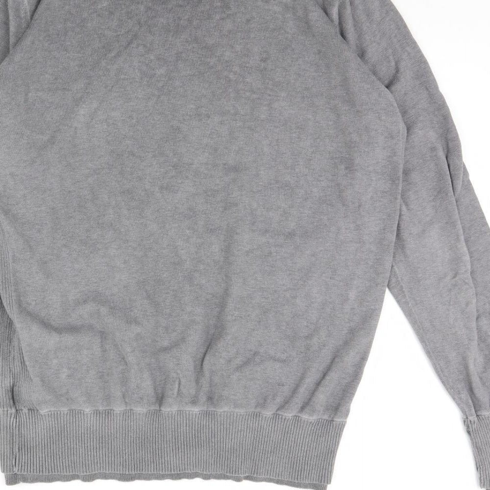 Label Lab Mens Grey Pullover Jumper Size L