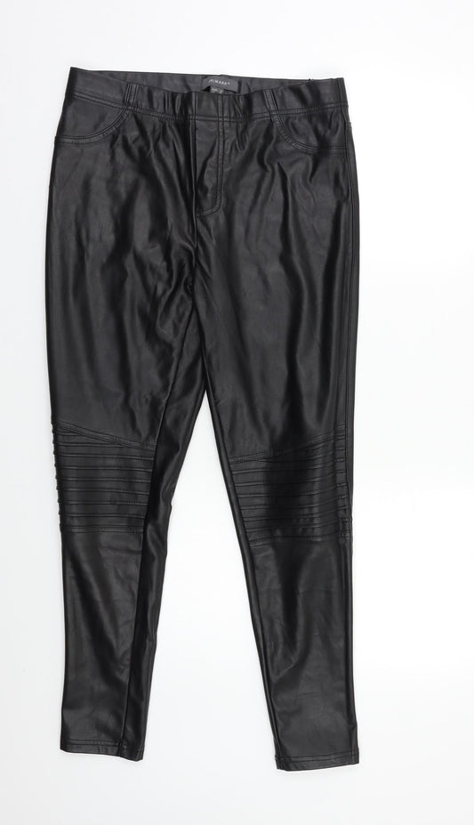 Womens UK Size 12 Primark Regular Fit Jegging Black Trousers