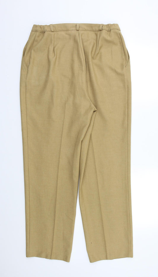 EWM Womens Beige Dress Pants Trousers Size 16 L28 in