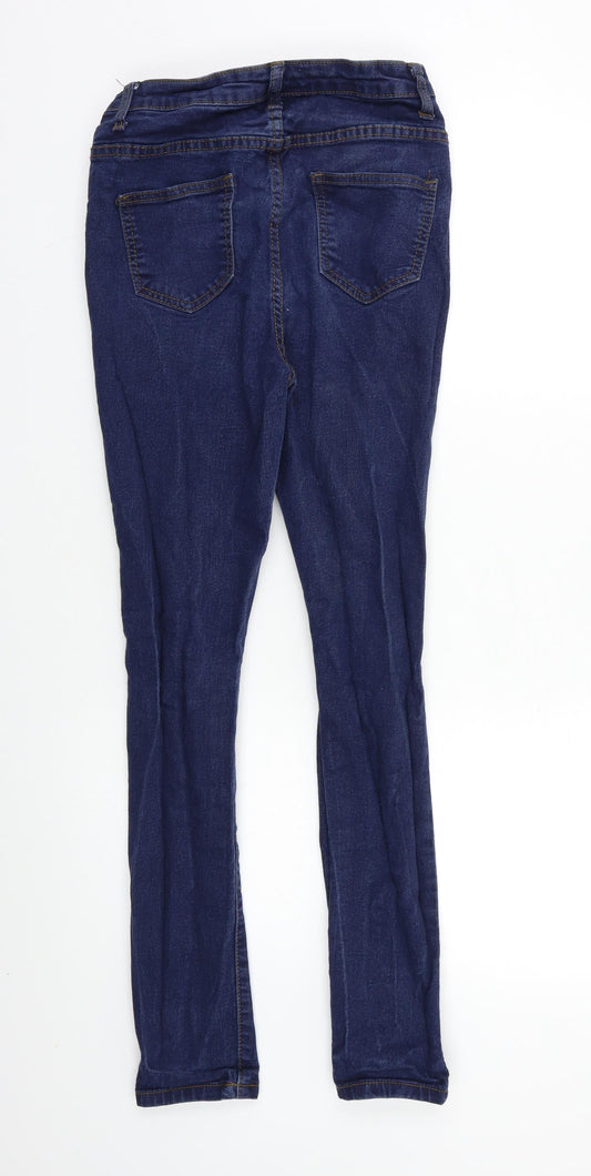 Boohoo Womens Blue Skinny Jeans Size 8 L30 in