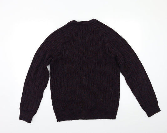 Cedar Wood State Mens Purple Pullover Jumper Size S