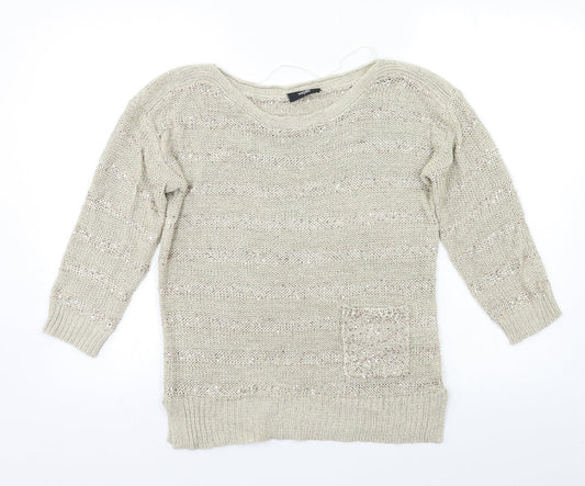 Womens UK Size S Wallis Beige Pullover Jumper