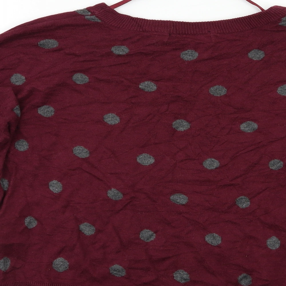 Atmosphere Womens Purple Polka Dot Pullover Jumper Size 14
