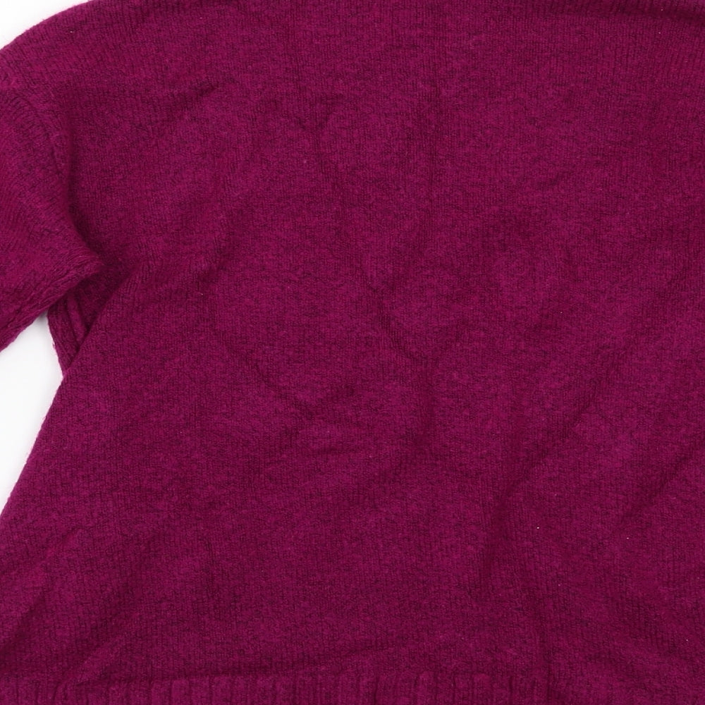 Womens UK Size S Preworn Purple Pullover Jumper