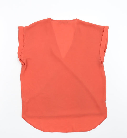 Select Womens Orange Basic Blouse Size 12