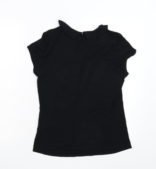 George Womens Black Basic T-Shirt Size 10