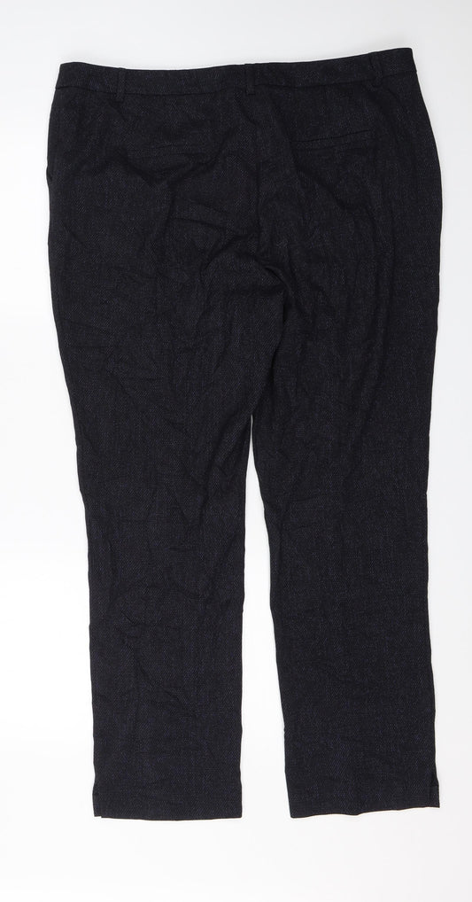 Womens UK Size 18 Papaya Regular Fit Dress Pants Blue Trousers