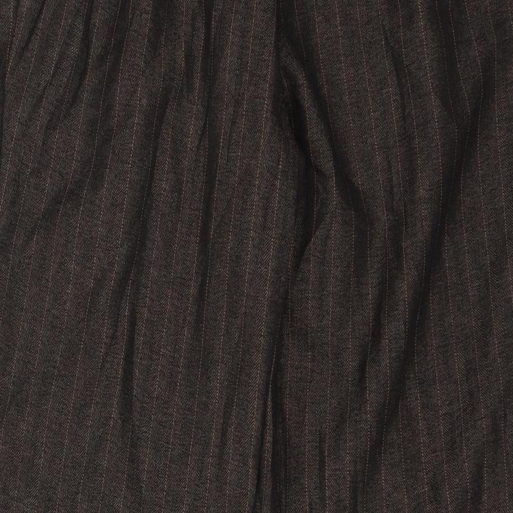 Womens UK Size 12 M&S Regular Fit Dress Pants Brown Trousers