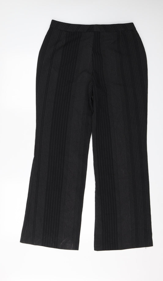 Womens UK Size 14 Marks and Spencer Regular Fit Dress Pants Black Trousers