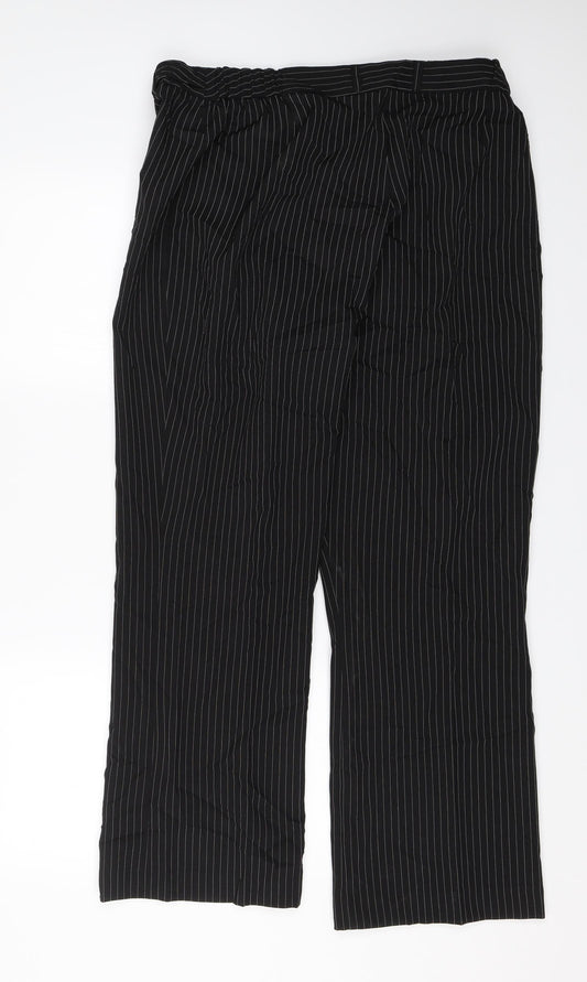 Womens UK Size 18 Wardrobe Regular Fit Dress Pants Black Trousers